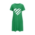 thumbnail image 5 of Super Doux Pyjamas pour Femmes Chemises de Nuit pour Femmes Vêtements de Nuit Manches Courtes Chemises de Nuit Robe de Sommeil Douce Robe de Nuit Classique Vêtements de Nuit Manches Courtes Chemise de Nuit Imprimée Tee Robe de Sommeil Vert m, 5 of 5