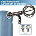 thumbnail image 3 of Urbanest 3/4" Diameter Designer Steel Cage Single Curtain Rod – Heavy Metal Decorative Finials, Drapery Hardware for Window Treatments, 28" to 48", Oil-rubbed Bronze (ORB), 3 of 6