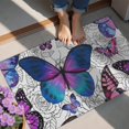 thumbnail image 4 of Purple Butterfly Rose Pattern Door Rugs,Washable Non Slip Door Mats Indoor,Decorative Door Mats,Entry Mat Indoor for Entrance,Bedroom,Kitchen,Bathroom,20"x32", 4 of 6