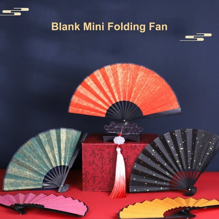 

Chinese Style Hand-Painted Folding Fan - Elegant Lightweight 5/6 Inches DIY Blank Paper Fan for Photography Props