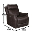 thumbnail image 3 of Steve Silver Valencia Leatherette Dual Power Reclining Chair with USB, Walnut, 3 of 6