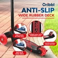 thumbnail image 6 of Dribbl 3-Wheel Kids Scooter - Lean-to-Steer Technology, Adjustable Height Handlebar, Anti-Slip Deck, Scooter for Boys & Girls Ages 2+, Child Safety Approved, Support Rider Up To 165 lbs, Black & Red, 6 of 6