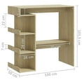thumbnail image 4 of vidaXL Bar Table with Storage Rack Sonoma Oak 100x50x101.5 cm Engineered Wood, 4 of 4