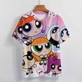 thumbnail image 4 of The Powerpuff Girls Womens T-Shirt Round Neck Short Sleeve Tee Shirts Summer Breathable Tops Blouse 3XL, 4 of 8