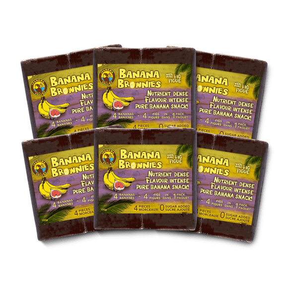 Ipanema Valley Vegan Fruit Snack Banana Brownies with Fig; 6-Pack