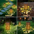 thumbnail image 4 of Qoosea Solar Lantern Outdoor Lantern Decor: Butterfly & Flower Painted Iron Solar Lantern with Warm Light Projection for Yard Garden Patio Outdoor Decorations, 4 of 9