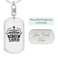 thumbnail image 2 of Trust Lord Stainless Steel or 18k Gold Premium Swivel Dog Tag Keychain, 2 of 10