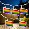 thumbnail image 1 of Northlight Pride Rainbow Flag Patio Light Set - 7.5' White Wire - 10ct, 1 of 6