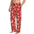 thumbnail image 6 of Pofeuu Rose Flowers Print Men's Pajama Pants, Soft Lounge Pajama Pants with big pockets for Men Plaid Pj Bottoms-Small, 6 of 6
