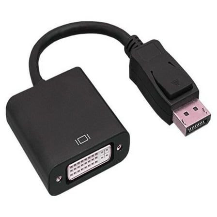 SANOXY Cables and Adapters; 6.3” Displayport Male to DVI-D Female Adapter Cable with Latches