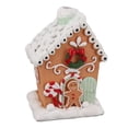 thumbnail image 2 of Casa de pan de jengibre de Navidad Decoración de mesa de casa de Navidad de resina exquisita clásica para regalo, 2 of 10