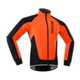 thumbnail image 4 of Men Cycling Jacket Waterproof Windproof Thermal Fleece Bike Jersey MTB Bicycle Riding Running Autumn Winter Jacket Coat, 4 of 7