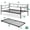 Black, variant on Homhougo Twin Size Daybed Frame with Trundle, Metal Day Bed with Floral Headboard, Heavy Duty Steel Slats Supports, Modern Twin Bed Frame with Pull-Out Trundle for Living Room, Guest Room, Black
