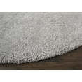 thumbnail image 4 of Nourison Malibu Shag Solid Shag Silver Grey 4' x ROUND Area Rug, (4' Round), 4 of 8