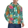 thumbnail image 2 of Wukai Pineapple Print Men Hoodies Fleece Sweatshirts Long Sleeve Sweaters Pullover Fall Outfits Winter Clothes-Medium, 2 of 7