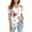 White womens tops summer, variant on USSUMA Womens Plus Tops and T-Shirts Summer Tops for Women Cold Shoulder Floral Short Sleeve V Neck T Shirts Tee Casual Tunic Tops Blouses 2022 Beach