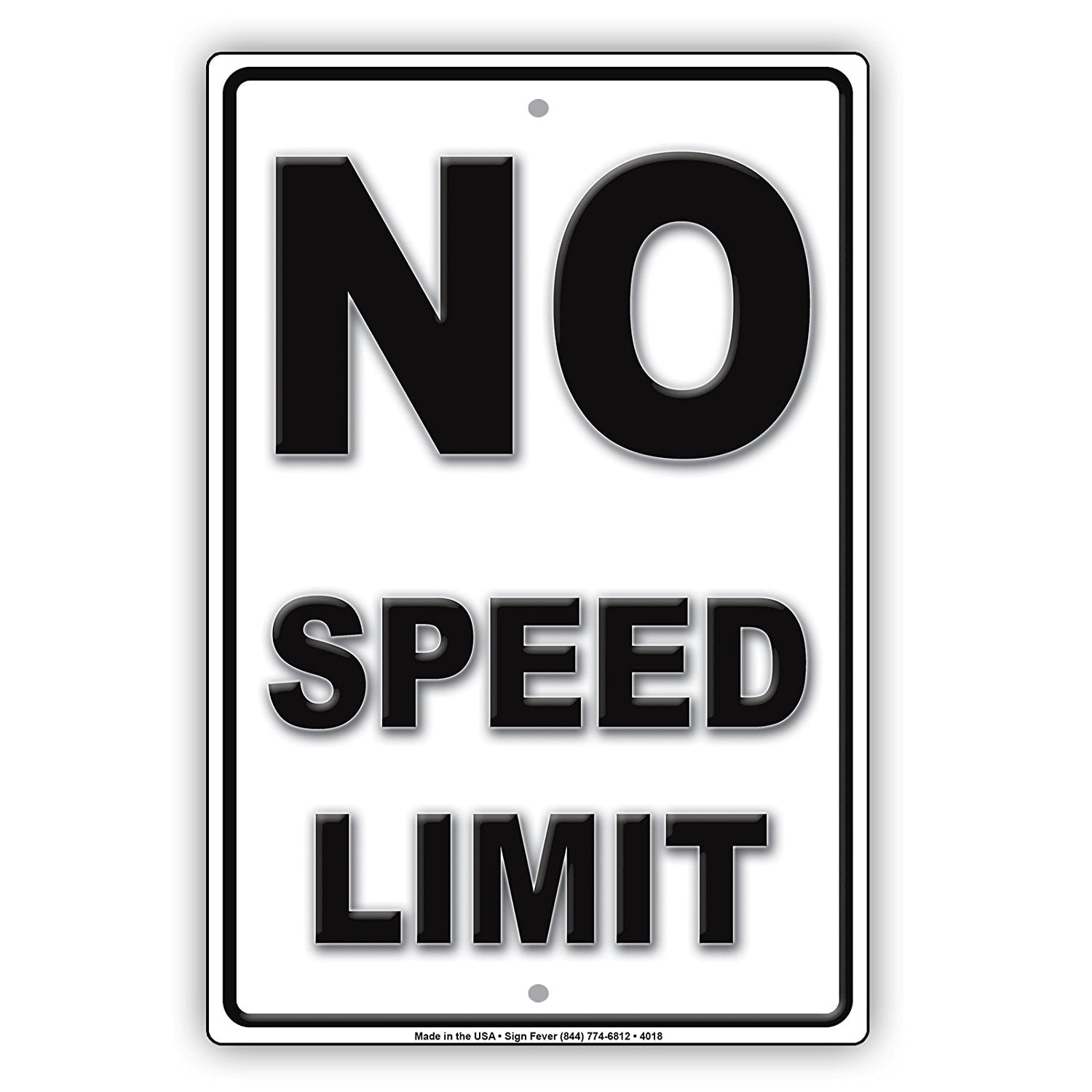 Speed Limit VERY VERY SLOW Ridiculous Humor Gag Jokes Funny Caution Notice Aluminum Metal 12x18 Sign Plate 