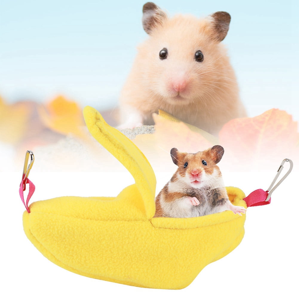 Mgaxyff Winter Small Pet Banana Shape Hamster Hammock Hanging Bed House