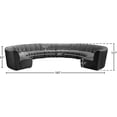thumbnail image 4 of Meridian Furniture Infinity Gray Velvet 10pc. Modular Sectional, 4 of 4