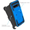 thumbnail image 4 of for LG V60 ThinQ Holster Case Phone Case Dual Layer Full-Body Rugged Clear Back Case Drop Resistant Shockproof Case with Built In Screen Protector (Blue), 4 of 4