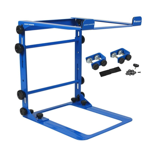 Odyssey LSTANDMBLU Designer Mobile DJ Laptop Stand + Clamps (Foldable