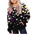 thumbnail image 2 of GA WEIHUA Clearance Sales,Toddler Girls Hoodies Trendy Valentine's Day Sweatshirts Cute Love Heart Printed Pullover Tops Long Sleeve Hooded Child Loose Clothes(Yellow,4 Years), 2 of 5