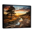 thumbnail image 2 of Designart "Yellow Orange Illinois horizon" Landscapes Floater Framed Canvas Art Print, 2 of 7
