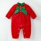thumbnail image 5 of Mono navideño de manga larga con lazo de color liso para bebés y niñas, ropa de otoño para recién nacidos, 5 of 5