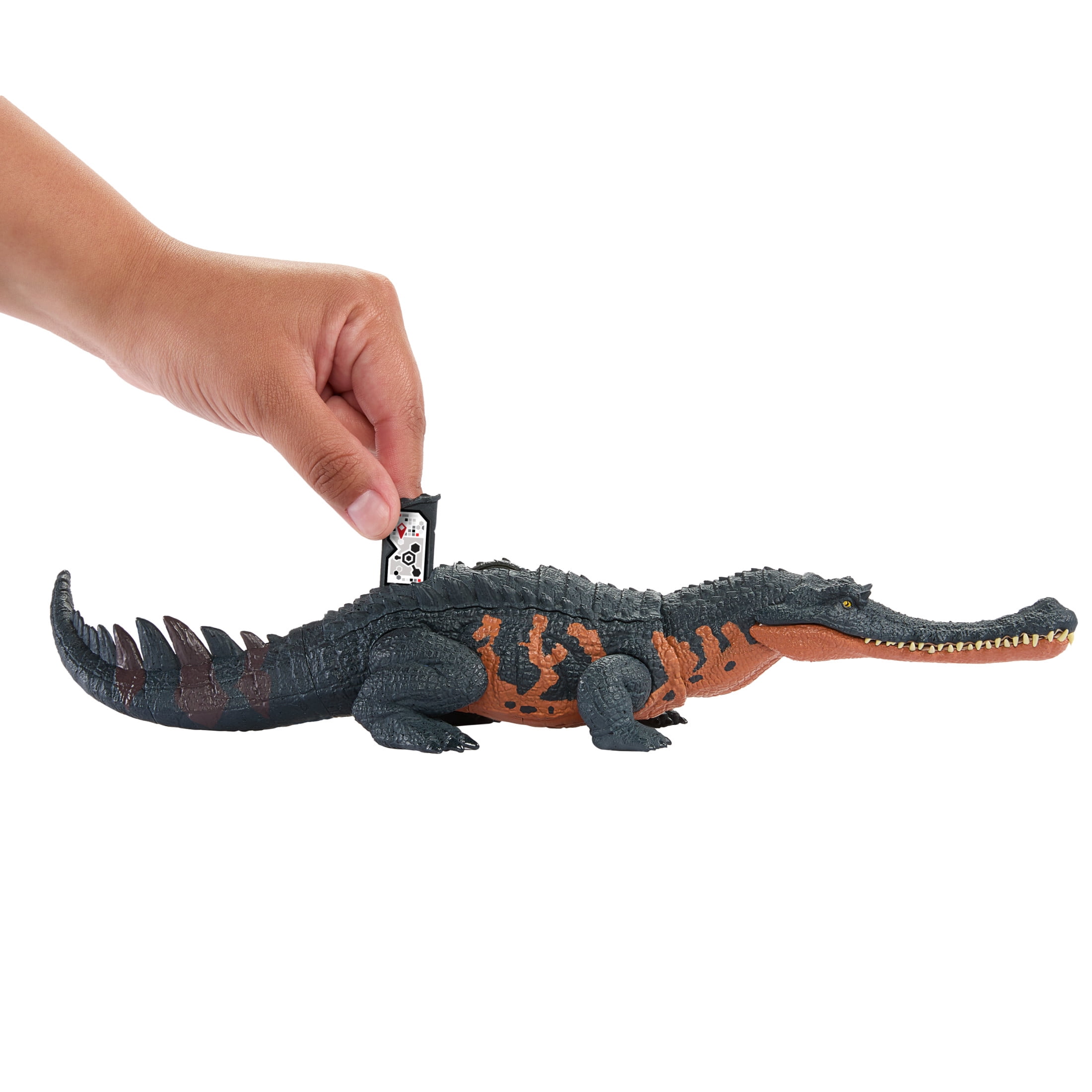 Jurassic World Wild Roar Gryposuchus Dinosaur Action Figure Toy with Attack & Sound