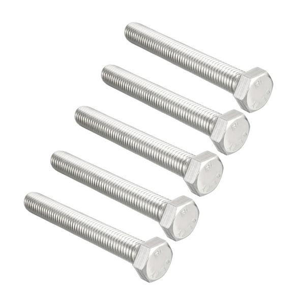 Unique Bargains M12 Thread 90mm 304 Stainless Steel Hex Head Screws Bolts 5pcs