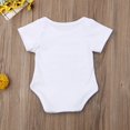 thumbnail image 4 of Newborn Baby Short Sleeve Romper Letter Print O-Neck Snap Jumpsuit, 4 of 8