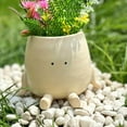 thumbnail image 6 of Gnwei Face Planter Pot Funny Smiley Head Plant Pots with Drainage Hole for Indoor Outdoor Plants, Cute Face Smiley Succulent Flower Pot, Unique Gifts on Birthday, Holiday, 6 of 9