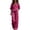 Hot Pink, variant on Outfit Sets for Women 2 Piece Sets Summer Outfits Casual V Neck Striped Patchwork Short Sleeved Tops and Loose Comfortable Straight Leg Pants Set Beach Vacation Travel Outfits