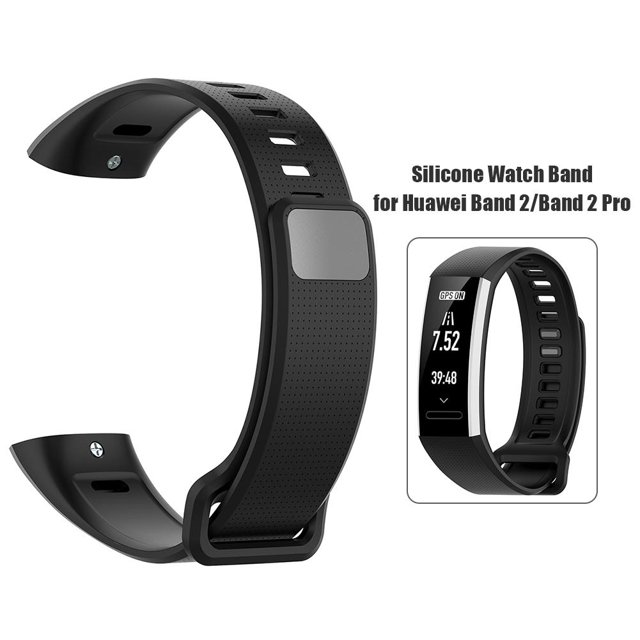 Correa de reloj de silicona para Huawei Band 2/Band 2 Pro/ERS-B19/ERS-B29 (negro)