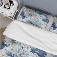 thumbnail image 4 of Designart "Foggy Blue Floral Damask" Damask Bedding Covert Set - Bohemian & Eclectic Bed Set With 1 Sham, 4 of 5