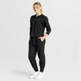 thumbnail image 4 of Women's Fanatics Black Pittsburgh Penguins Authentic Pro Road Tri-Blend Quarter-Zip Hoodie, 4 of 6