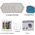 thumbnail image 3 of Smart Hexagon LED Lights Remote DIY Geometry Hex Light Touch Sensitive RGB Colorful Wall-Mounted Panels Puck Light for Bedroom Living Room Hallway Party Celebration Decor Night Light (6 Pack), 3 of 4