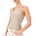 thumbnail image 3 of Womens Tank Tops Summer Sleeveless Shirts Off Shoulder Solid Color Top Slim Fit, 3 of 6
