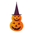 thumbnail image 3 of Decoración de calabaza de Halloween, decoración de Halloween, iluminación de patio, festival, exterior, LED, ligero, accesorios para eventos, linterna Sombrero morado, 3 of 8