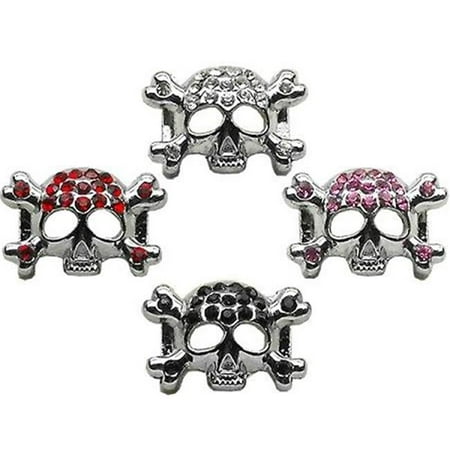 - 38 in. Skull Slider Charm Clear .38 in. - 10mm