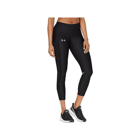 UNDER ARMOUR Womens Black Moisture Wicking Performance Running Crop Active Wear Skinny Leggings S