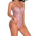 thumbnail image 3 of Conjunto de ropa interior sexy, mono de tela con pantalla de encaje, lencería sexy con encanto para mujeres y adultos, rosa, XXL Methold XX000038-24, 3 of 7