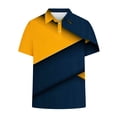 thumbnail image 6 of COSFO Polo Shirt Men Mesh Colorblock Short Sleeve Tops Golf Slim Fit Moisture Wicking Collared Mens Graphic Tees, 6 of 7