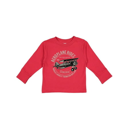 

Inktastic Vintage Aeroplane Rides Gift Toddler Boy or Toddler Girl Long Sleeve T-Shirt