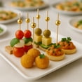 thumbnail image 6 of 100Pcs Cocktail Picks, Fancy Toothpicks for Appetizers, Decorative Skewers for Appetizers Drinks Party Fruit, 4.7 Inch Long Wooden Bamboo Gold Ball Food Sticks Charcuterie Boards Accessories, 6 of 6
