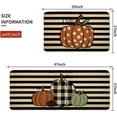 thumbnail image 3 of Pumpkin Fall Kitchen Floor Mat Set of 2, Non-Slip Absorbent Rug and Door Mats, Seasonal Autumn Decorative Home Kitchen Doormat 17x29 and 17x47 Inch DM089, 3 of 6