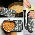 thumbnail image 5 of Yayeee Oven Mitts and Pot Holder Set of 2 Heat Resistant Kitchen Gloves Baking Hot Pad, Cute Llamas Pattern, 5 of 5