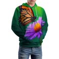 thumbnail image 5 of Butterfly on Purple Flower Men's Women New Sweatshirt Hoodie Men's Plus Size Sweatshirt Hooded Sweatshirt 3d Printed Street Men's Cloth, 5 of 6
