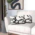 thumbnail image 6 of Black and White Pillow Covers 12x20 Set of 2 Modern Abstract Art Line Boho Design Throw Pillows Bohemian Decorative Pillowcase Cotton Lumbar Cushion Case for Home Living Room Porch Sofa Couch Bed, 6 of 6