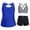 1 - Blue, variant on Swimwear 3 Piece Solid Womens Bathing Suit Crew Neck Bikinis Boy Shorts Green Bikini Sets for Women,L